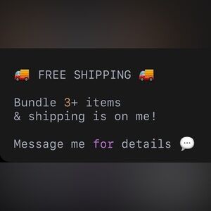Free Shipping Promotional Offer for my closet! Send me your bundles!